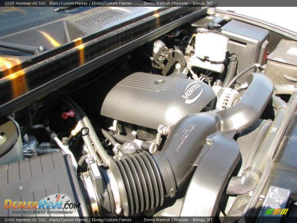 2006 Hummer H2 SUV Black/Custom Flames / Ebony/Custom Flames Photo #26