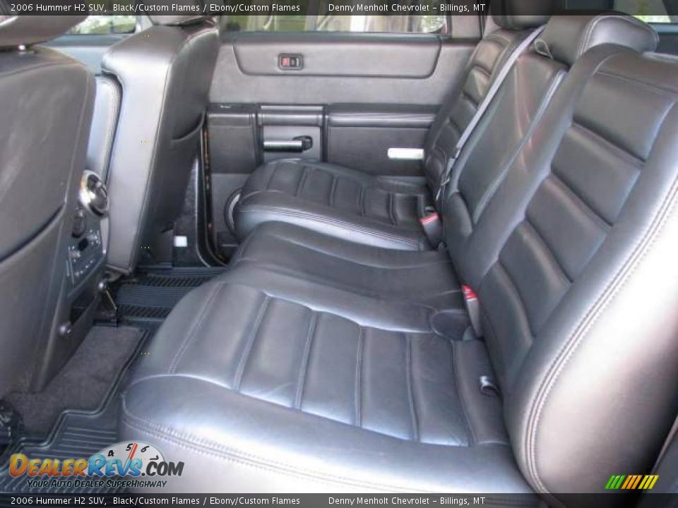 2006 Hummer H2 SUV Black/Custom Flames / Ebony/Custom Flames Photo #31