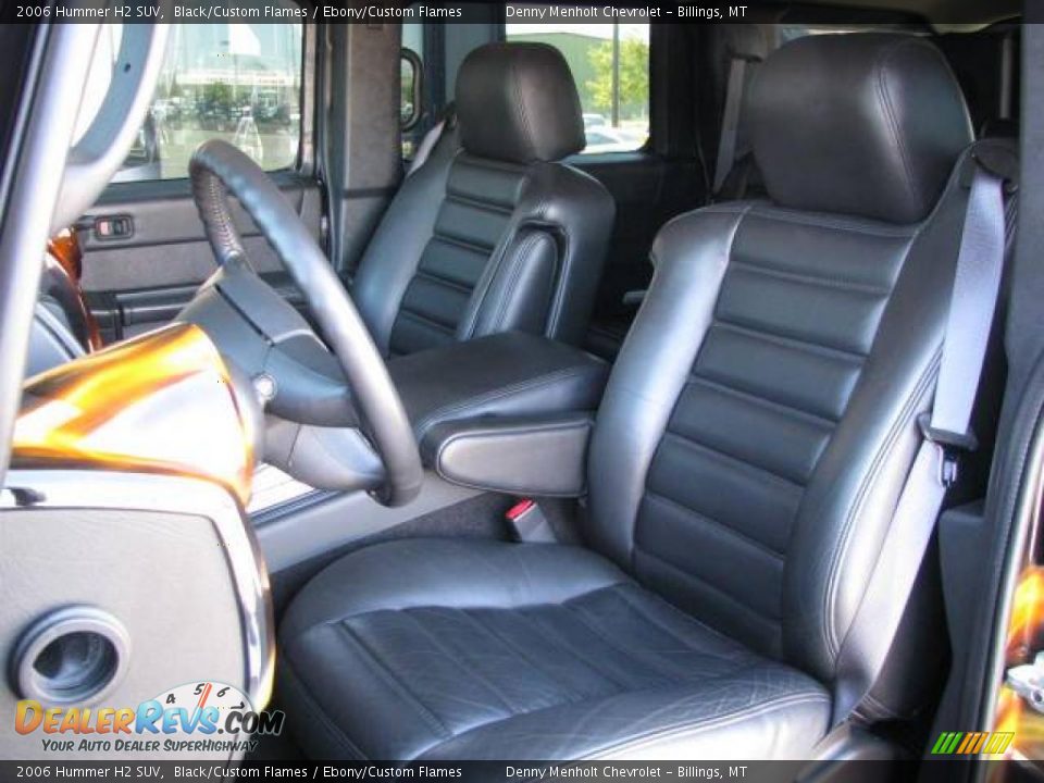 2006 Hummer H2 SUV Black/Custom Flames / Ebony/Custom Flames Photo #35