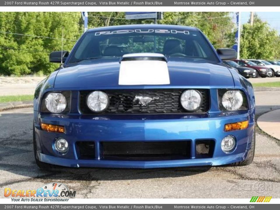 2007 Ford Mustang Roush 427R Supercharged Coupe Vista Blue Metallic / Roush Black/Blue Photo #8