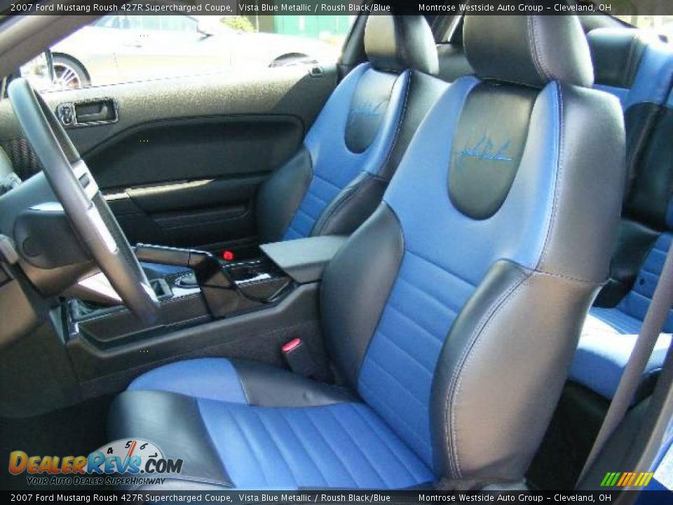 2007 Ford Mustang Roush 427R Supercharged Coupe Vista Blue Metallic / Roush Black/Blue Photo #9