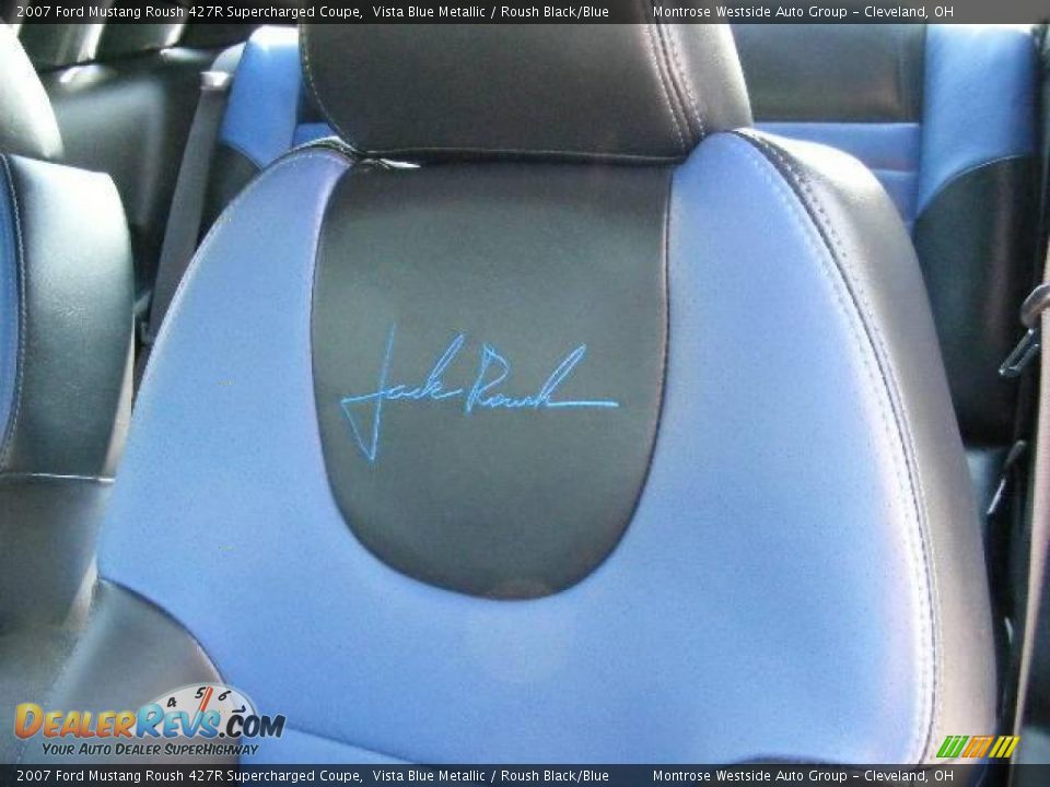 2007 Ford Mustang Roush 427R Supercharged Coupe Vista Blue Metallic / Roush Black/Blue Photo #11