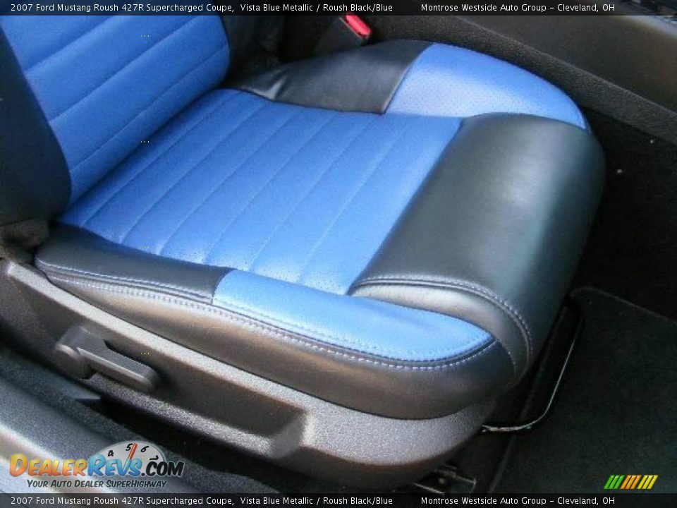 2007 Ford Mustang Roush 427R Supercharged Coupe Vista Blue Metallic / Roush Black/Blue Photo #15