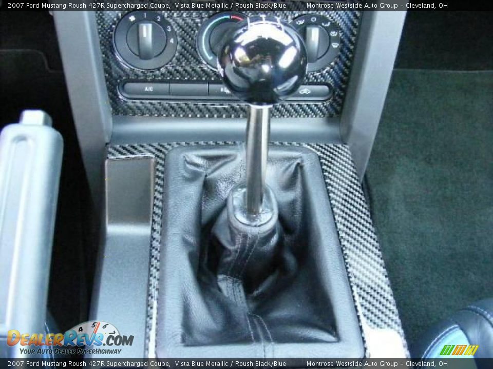 2007 Ford Mustang Roush 427R Supercharged Coupe Vista Blue Metallic / Roush Black/Blue Photo #26