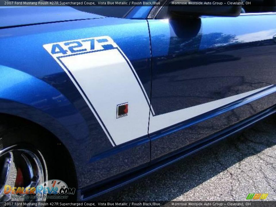 2007 Ford Mustang Roush 427R Supercharged Coupe Vista Blue Metallic / Roush Black/Blue Photo #35