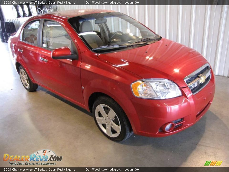 2009 Chevrolet Aveo LT Sedan Sport Red / Neutral Photo #1