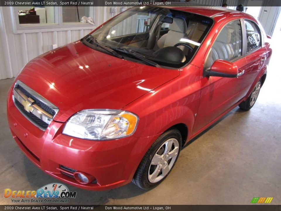 2009 Chevrolet Aveo LT Sedan Sport Red / Neutral Photo #2