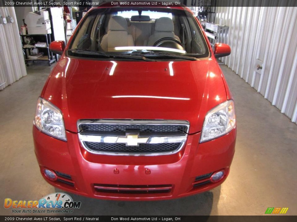 2009 Chevrolet Aveo LT Sedan Sport Red / Neutral Photo #3