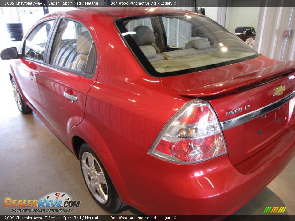 2009 Chevrolet Aveo LT Sedan Sport Red / Neutral Photo #5