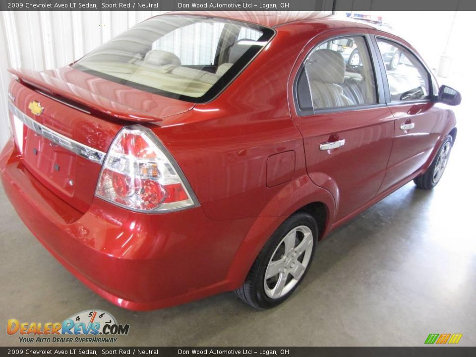 2009 Chevrolet Aveo LT Sedan Sport Red / Neutral Photo #6