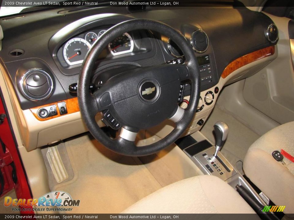2009 Chevrolet Aveo LT Sedan Sport Red / Neutral Photo #11