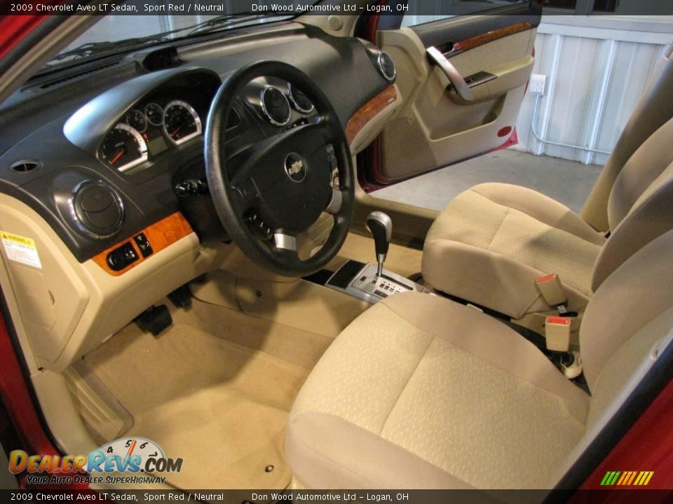 2009 Chevrolet Aveo LT Sedan Sport Red / Neutral Photo #12