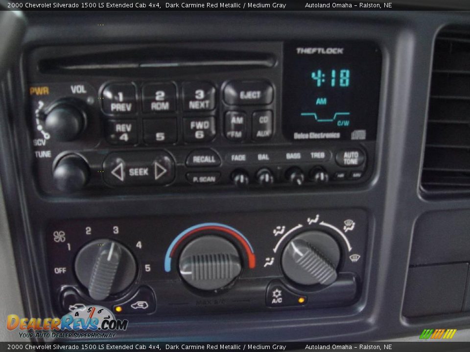 2000 Chevrolet Silverado 1500 LS Extended Cab 4x4 Dark Carmine Red Metallic / Medium Gray Photo #11