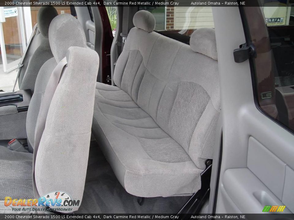 2000 Chevrolet Silverado 1500 LS Extended Cab 4x4 Dark Carmine Red Metallic / Medium Gray Photo #12