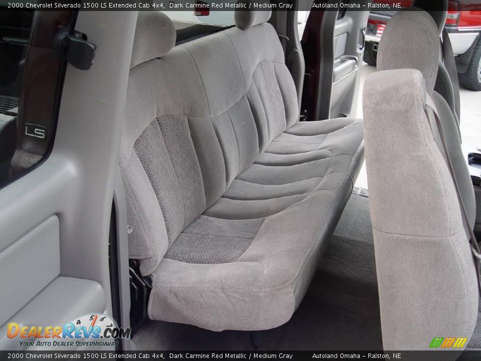 2000 Chevrolet Silverado 1500 LS Extended Cab 4x4 Dark Carmine Red Metallic / Medium Gray Photo #15