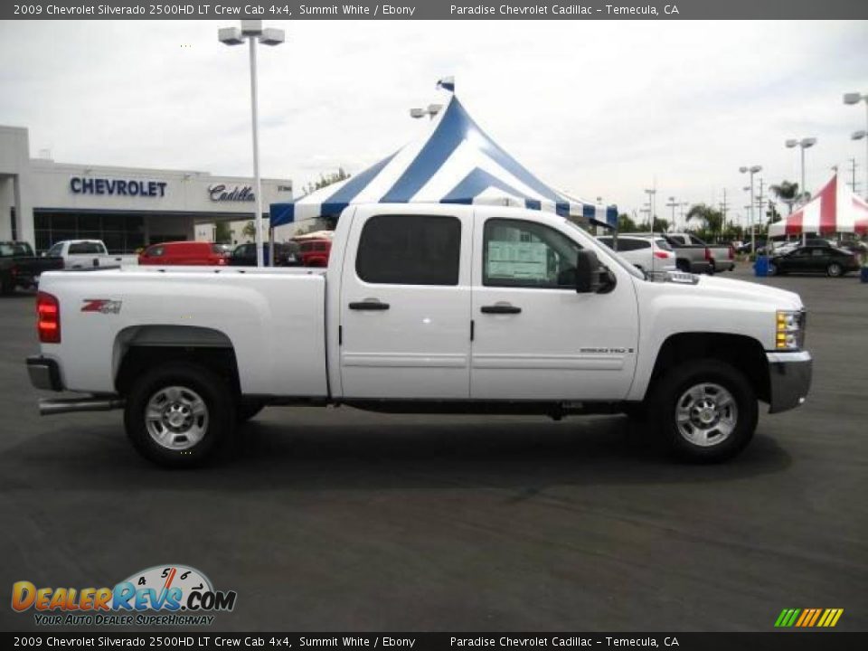 2009 Chevrolet Silverado 2500HD LT Crew Cab 4x4 Summit White / Ebony Photo #6