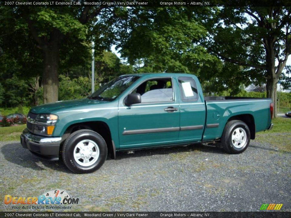2007 Chevrolet Colorado LT Extended Cab Woodland Green / Very Dark Pewter Photo #1
