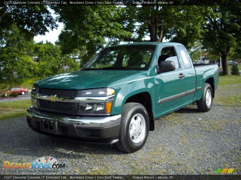 2007 Chevrolet Colorado LT Extended Cab Woodland Green / Very Dark Pewter Photo #2