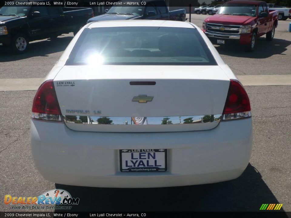2009 Chevrolet Impala LS White / Ebony Photo #5