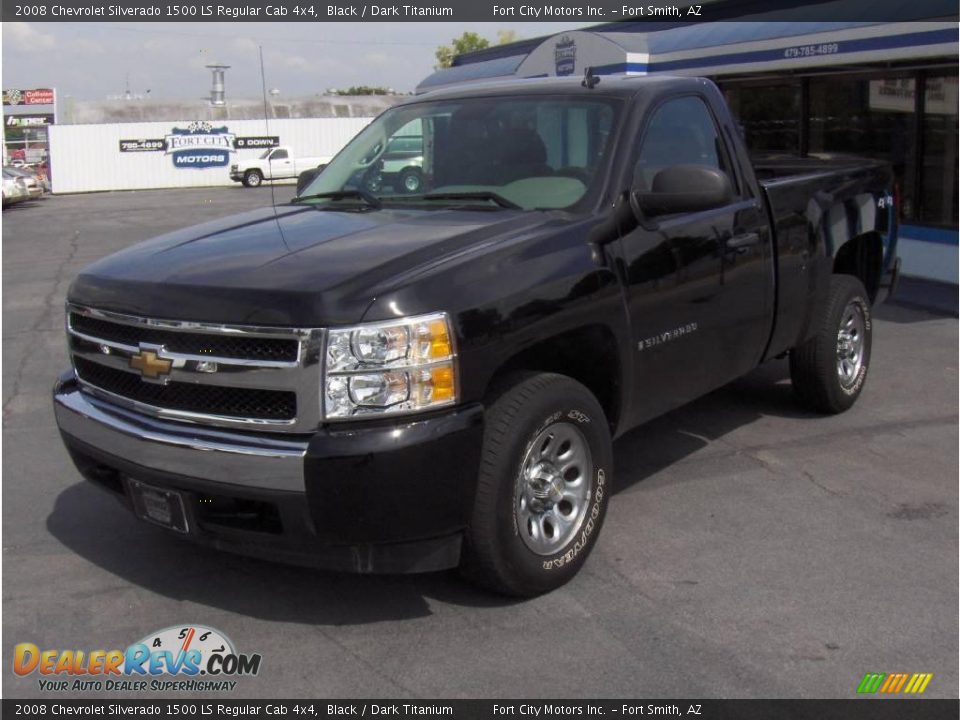 2008 Chevrolet Silverado 1500 LS Regular Cab 4x4 Black / Dark Titanium Photo #1