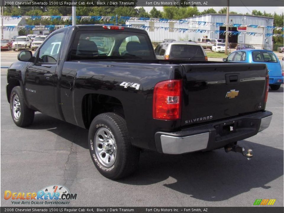 2008 Chevrolet Silverado 1500 LS Regular Cab 4x4 Black / Dark Titanium Photo #2