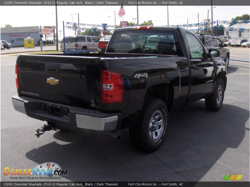 2008 Chevrolet Silverado 1500 LS Regular Cab 4x4 Black / Dark Titanium Photo #3