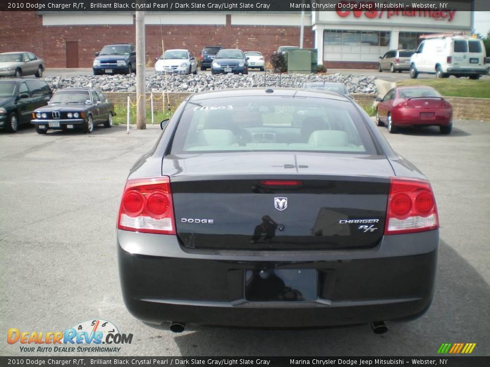 2010 Dodge Charger R/T Brilliant Black Crystal Pearl / Dark Slate Gray/Light Slate Gray Photo #10