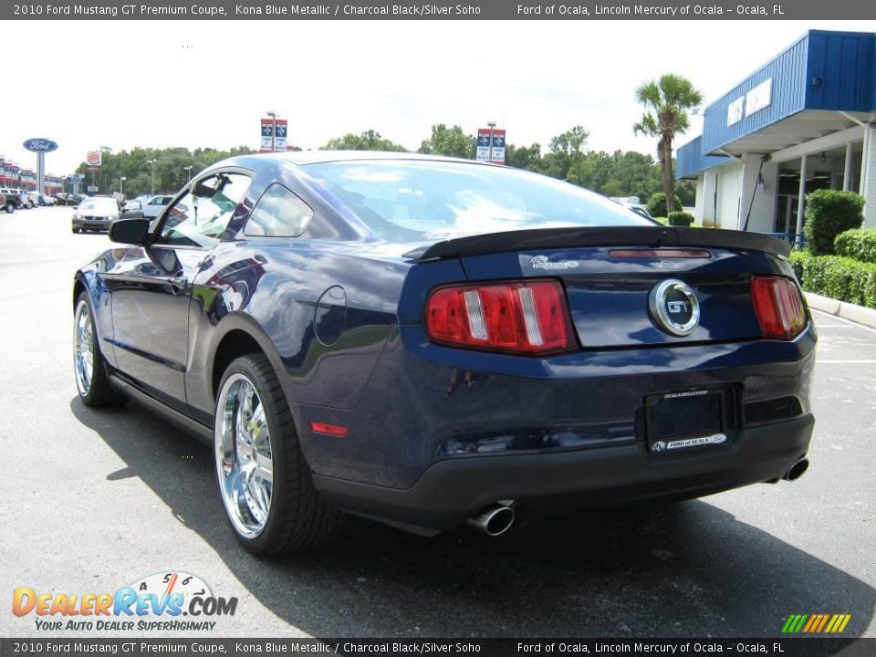 2010 Ford Mustang GT Premium Coupe Kona Blue Metallic / Charcoal Black/Silver Soho Photo #5