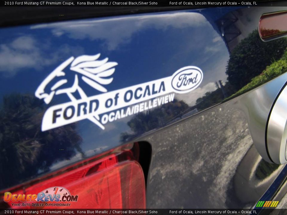 2010 Ford Mustang GT Premium Coupe Kona Blue Metallic / Charcoal Black/Silver Soho Photo #10