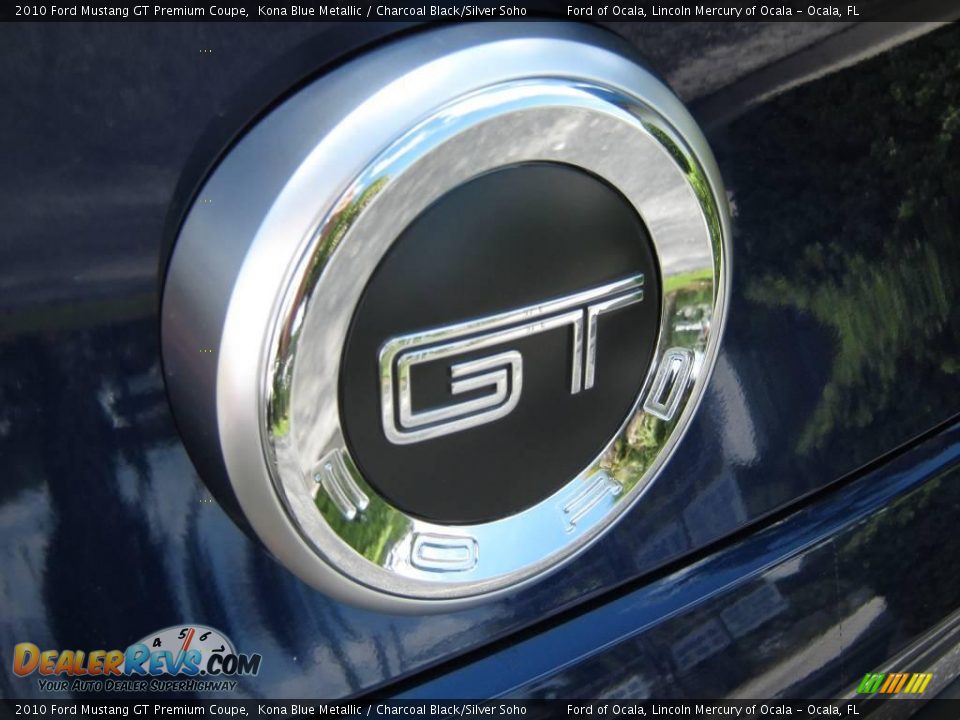 2010 Ford Mustang GT Premium Coupe Kona Blue Metallic / Charcoal Black/Silver Soho Photo #12