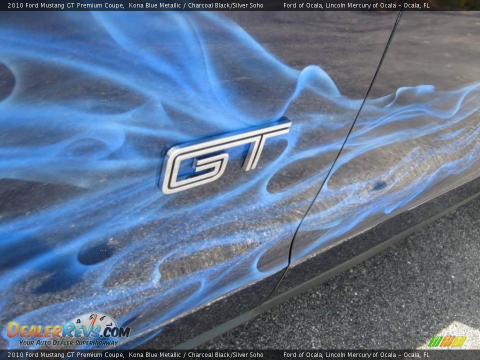 2010 Ford Mustang GT Premium Coupe Kona Blue Metallic / Charcoal Black/Silver Soho Photo #13