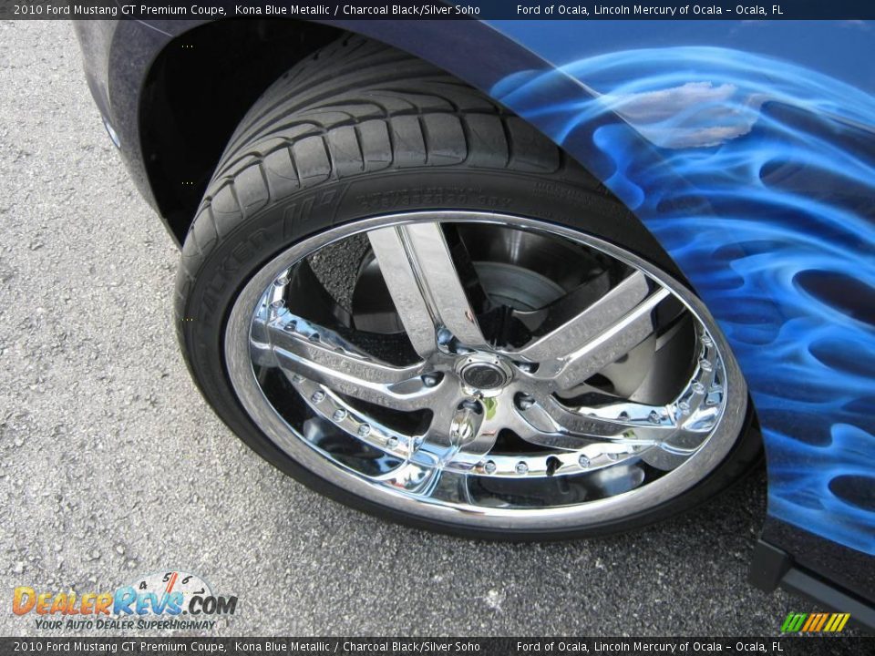 2010 Ford Mustang GT Premium Coupe Kona Blue Metallic / Charcoal Black/Silver Soho Photo #14