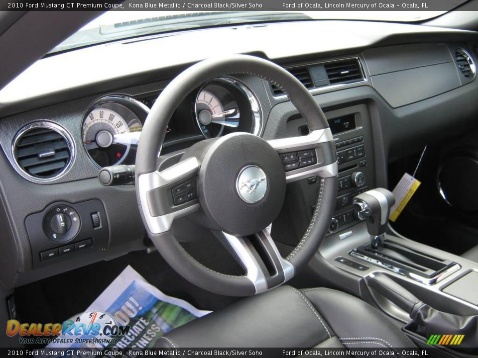 2010 Ford Mustang GT Premium Coupe Kona Blue Metallic / Charcoal Black/Silver Soho Photo #18