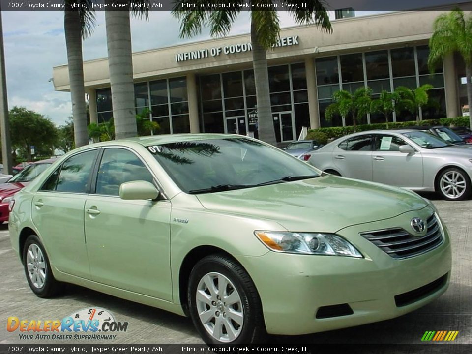 2007 Toyota Camry Hybrid Jasper Green Pearl / Ash Photo #1