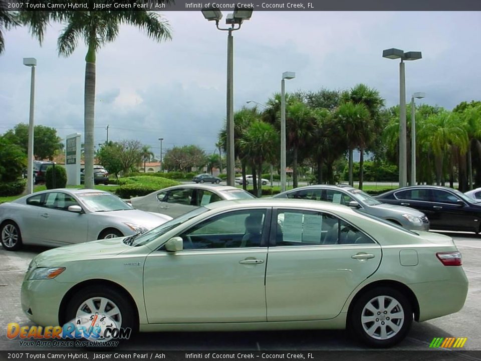 2007 Toyota Camry Hybrid Jasper Green Pearl / Ash Photo #6