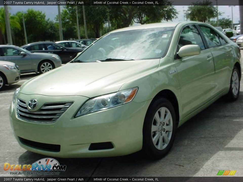 2007 Toyota Camry Hybrid Jasper Green Pearl / Ash Photo #7