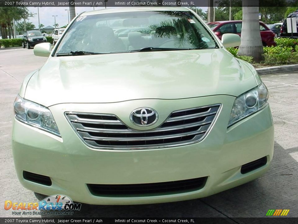 2007 Toyota Camry Hybrid Jasper Green Pearl / Ash Photo #8