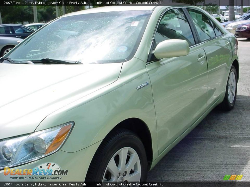 2007 Toyota Camry Hybrid Jasper Green Pearl / Ash Photo #9