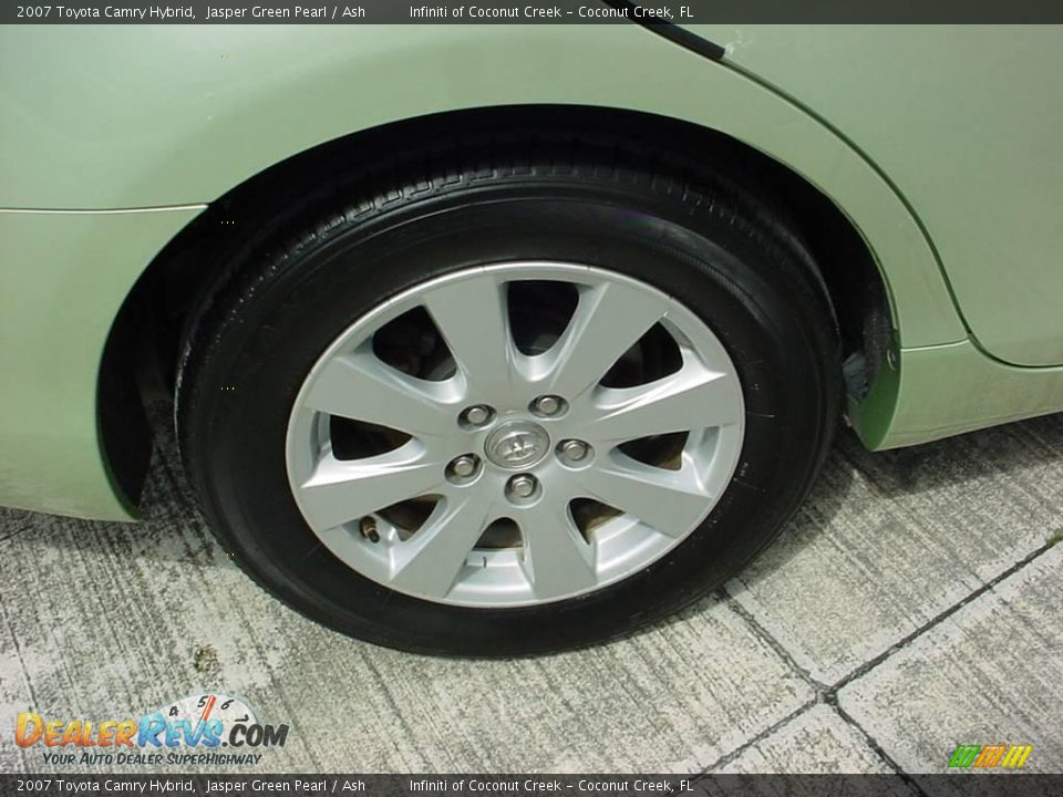 2007 Toyota Camry Hybrid Jasper Green Pearl / Ash Photo #12