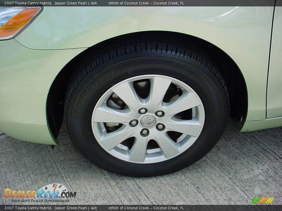 2007 Toyota Camry Hybrid Jasper Green Pearl / Ash Photo #14