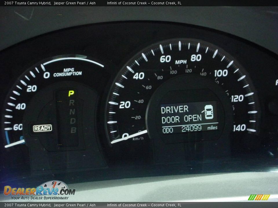 2007 Toyota Camry Hybrid Jasper Green Pearl / Ash Photo #15