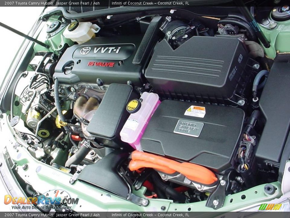 2007 Toyota Camry Hybrid Jasper Green Pearl / Ash Photo #19