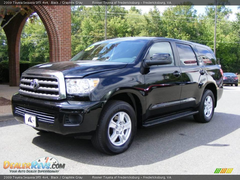 2009 Toyota Sequoia SR5 4x4 Black / Graphite Gray Photo #1