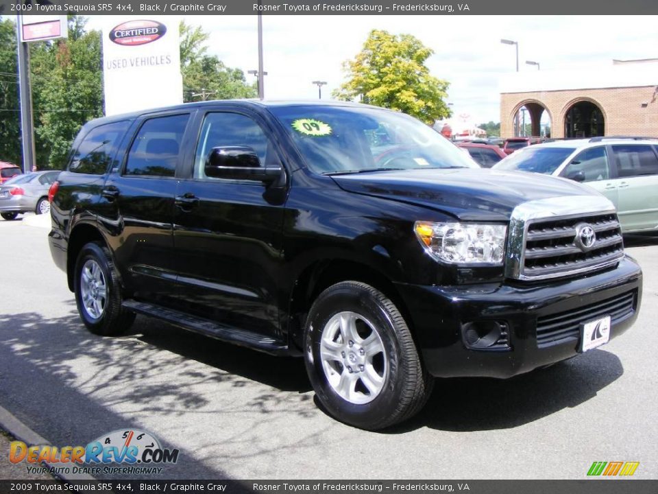 2009 Toyota Sequoia SR5 4x4 Black / Graphite Gray Photo #2