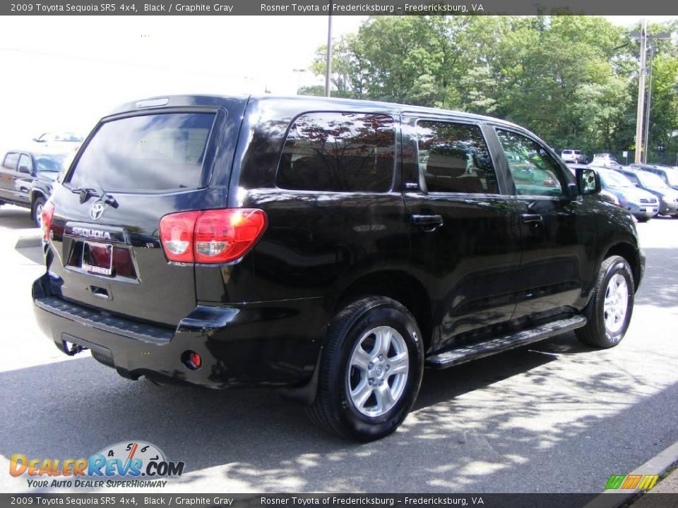 2009 Toyota Sequoia SR5 4x4 Black / Graphite Gray Photo #3