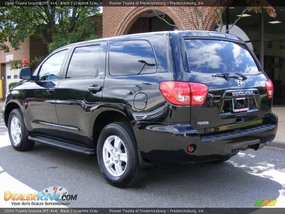 2009 Toyota Sequoia SR5 4x4 Black / Graphite Gray Photo #4