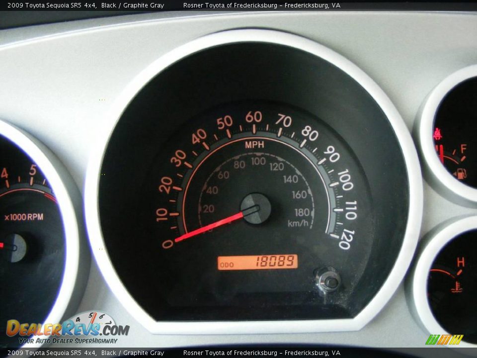2009 Toyota Sequoia SR5 4x4 Black / Graphite Gray Photo #9