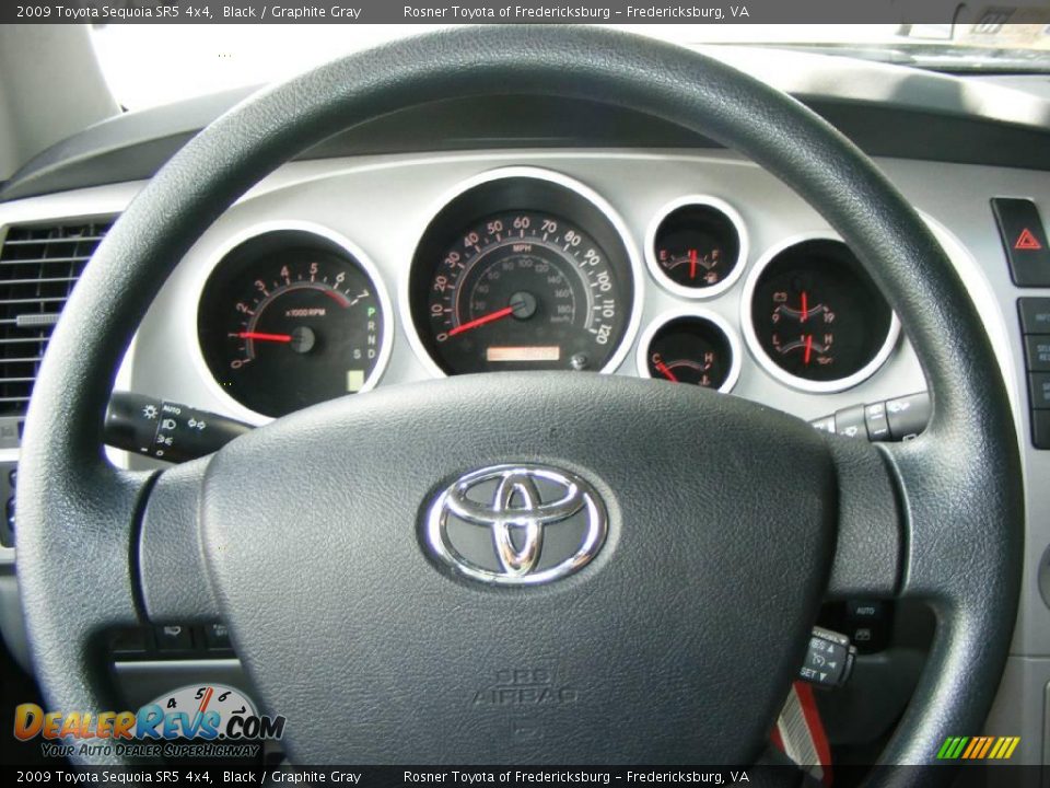 2009 Toyota Sequoia SR5 4x4 Black / Graphite Gray Photo #10