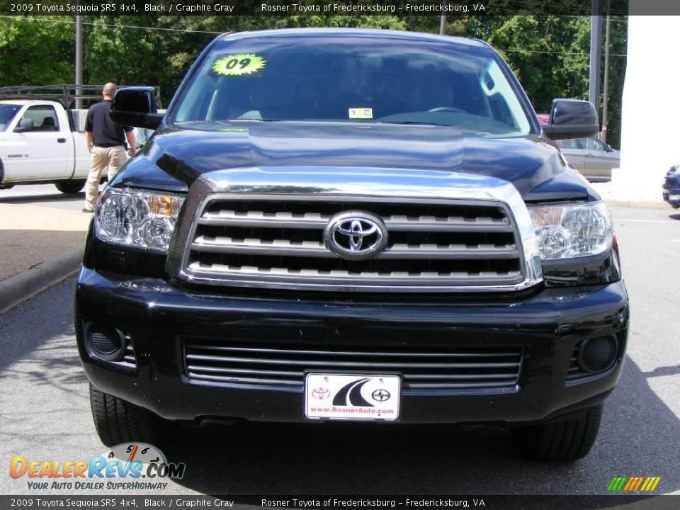 2009 Toyota Sequoia SR5 4x4 Black / Graphite Gray Photo #18