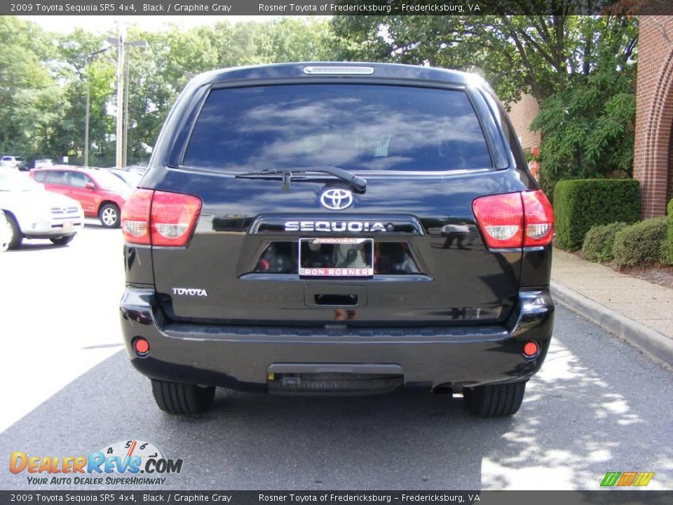 2009 Toyota Sequoia SR5 4x4 Black / Graphite Gray Photo #20